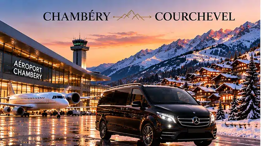 Chambéry to Courchevel transfer — private Mercedes van in Courchevel