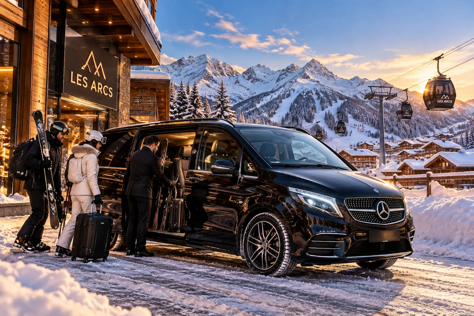 Private driver Les Arcs — Mercedes V-Class in Paradiski