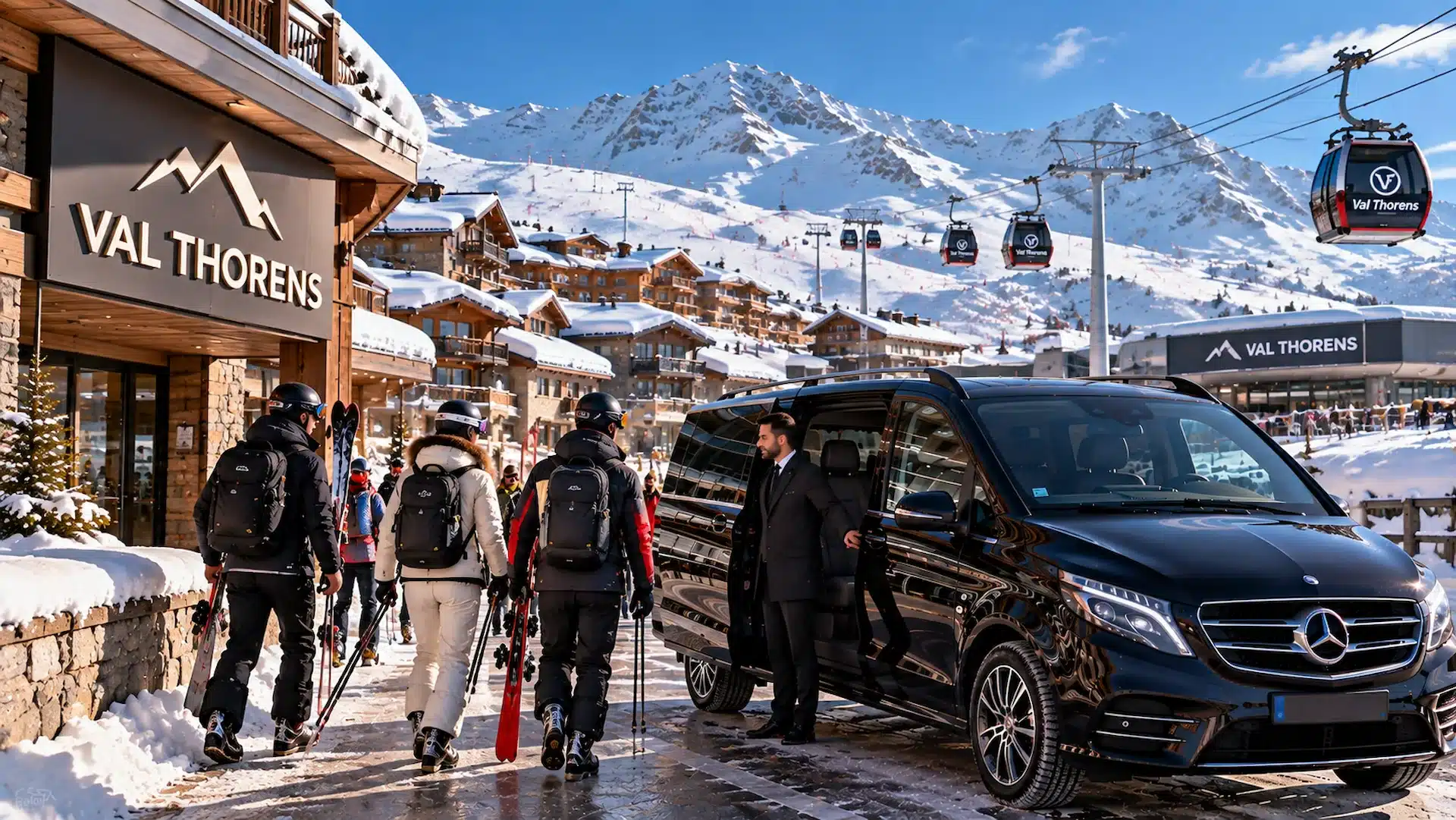 Private driver Val Thorens — Mercedes V-Class in Les 3 Vallées