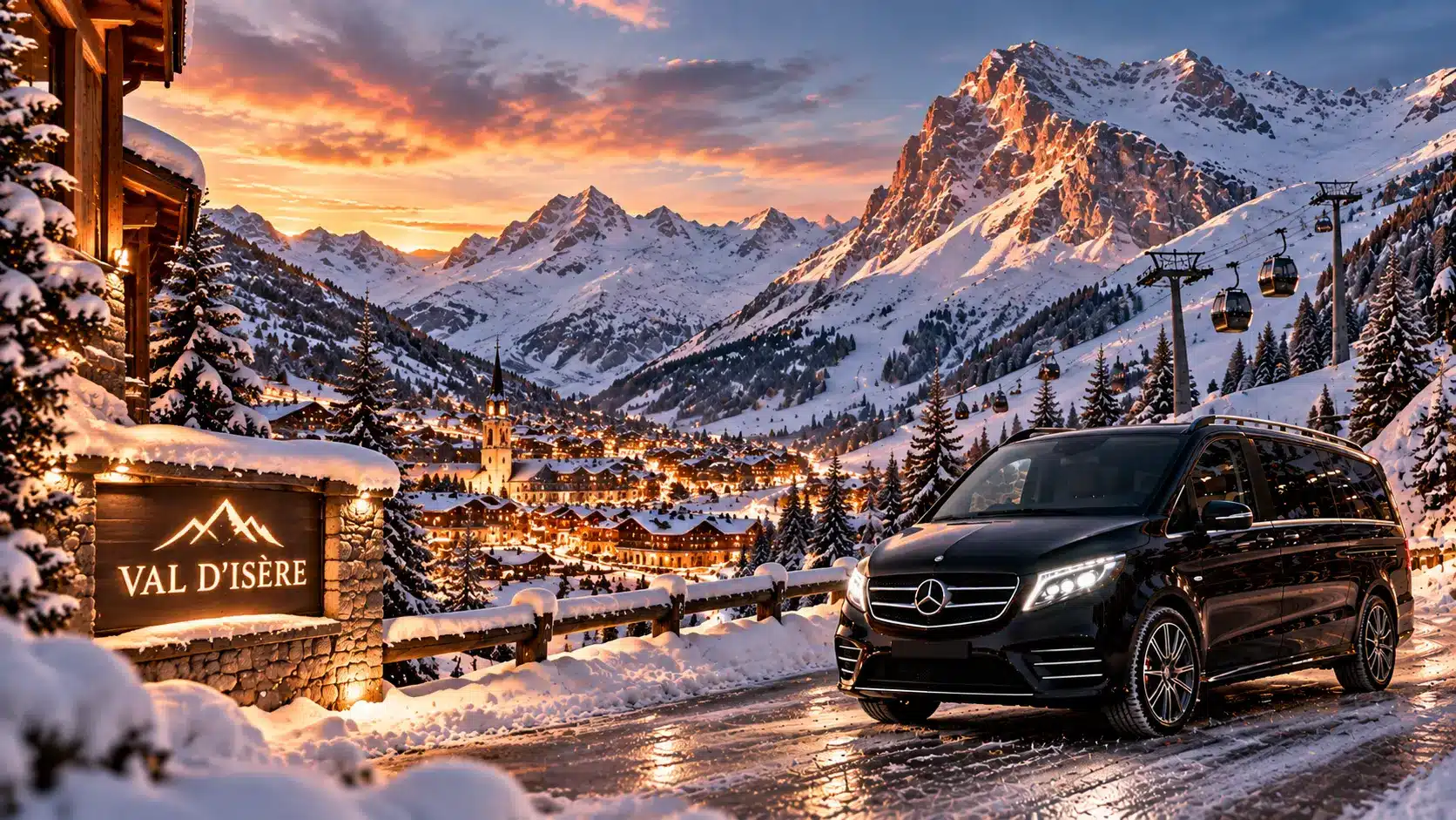 Grenoble airport ski transfer to Val d'Isère